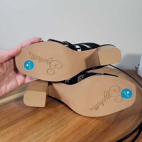 Seychelles Completely Engaged heeled sandals Black Open Toe Ankle Strap Size 6 - Picture 8 of 12